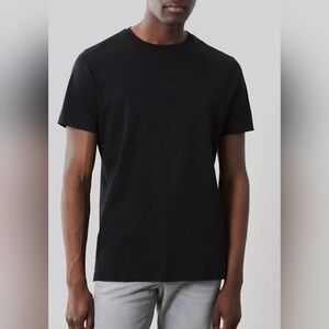 Robert Barakett Pima Cotton Black Crew Neck Slightly Distressed T-Shirt -Mens XL